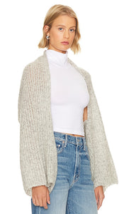 NSF Emma Chunky Knit Shrug in Light Grey