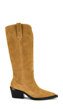 Nakedvice x REVOLVE The Reid Boot in Brown | Honey Suede Knee-High Boots for Women