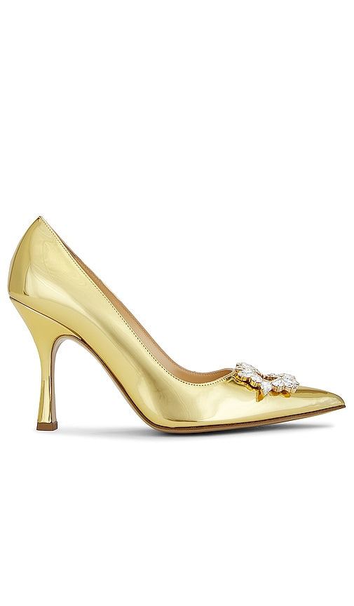 Nalebe Lirum Pump in Metallic Gold - Escarpin Nalebe Lirum en or métallisé - Nalebe Lirum 金属金高跟鞋 - Nalebe Lirum Pumpe in Metallic-Gold - Nalebe Lirum 펌프스 메탈릭 골드 소재 - Décolleté Nalebe Lirum in oro metallizzato