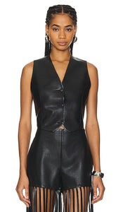 Nanushka Arnona Vest in Black - Gilet Nanushka Arnona en noir - Nanushka Arnona 黑色背心 - Nanushka Arnona Weste in Schwarz - Nanushka Arnona 베스트 - Gilet Nanushka Arnona in nero