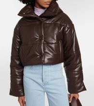 Nanushka Aveline faux leather puffer jacket