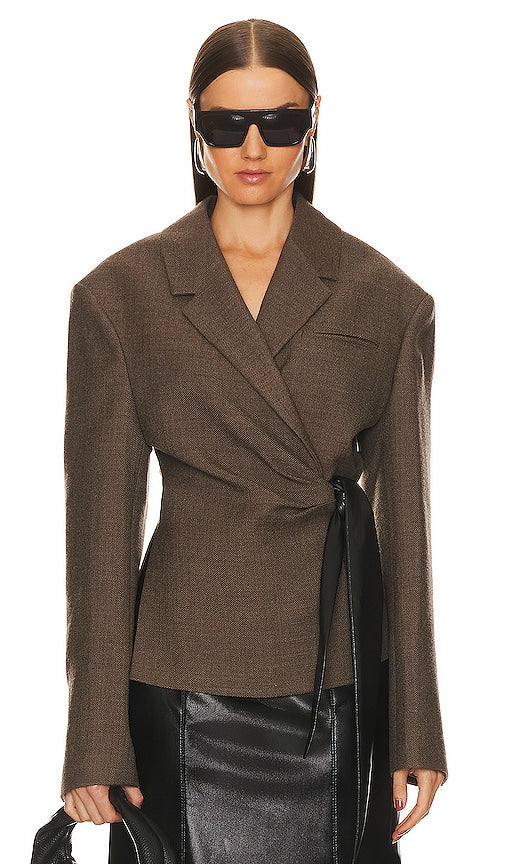 Nanushka Candace Jacket in Brown - Veste Nanushka Candace en marron - Nanushka Candace 棕色夹克 - Nanushka Candace Jacke in Braun - Nanushka Candace 자켓 브라운 색상 - Giacca Nanushka Candace in marrone