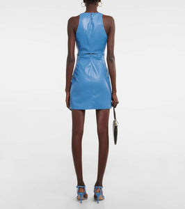Nanushka Layan faux leather cutout minidress