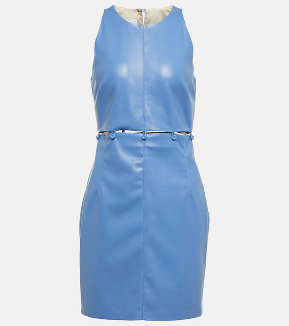 Nanushka Layan faux leather cutout minidress