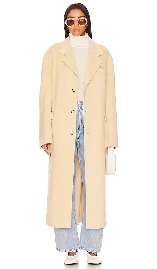 Nanushka Veda Coat in Beige - Manteau Nanushka Veda en beige - Nanushka Veda 米色外套 - Nanushka Veda Mantel in Beige - Nanushka Veda 코트베이지색 - Cappotto Nanushka Veda in beige