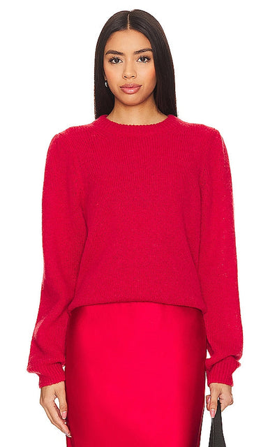 Nation LTD Busy Oversized 80s Sweater in Red