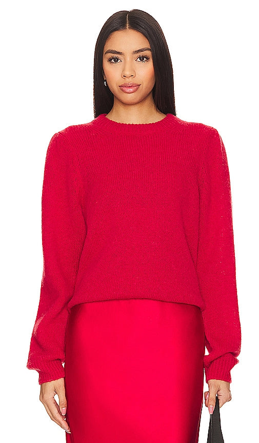 Nation LTD Busy Oversized 80s Sweater in Red