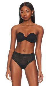 Natori Feathers Strapless Plunge Multi-way Bra in Black