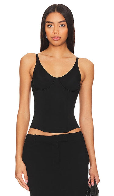 Natori Liquid Tank Bustier in Black