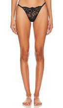 Natori Plush Romance String Thong in Black