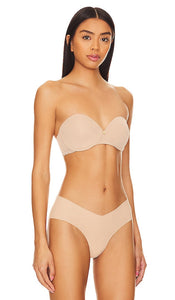 Natori Pure Luxe Strapless Contour Underwire Bra in Nude