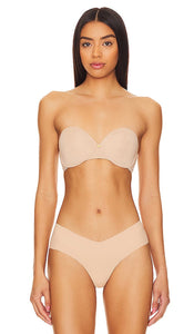 Natori Pure Luxe Strapless Contour Underwire Bra in Nude