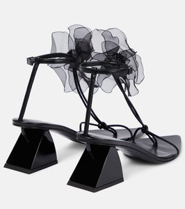 Nensi Dojaka Appliqu√É¬© leather thong sandals
