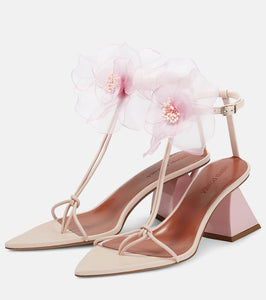 Nensi Dojaka Appliqu√É¬© leather thong sandals