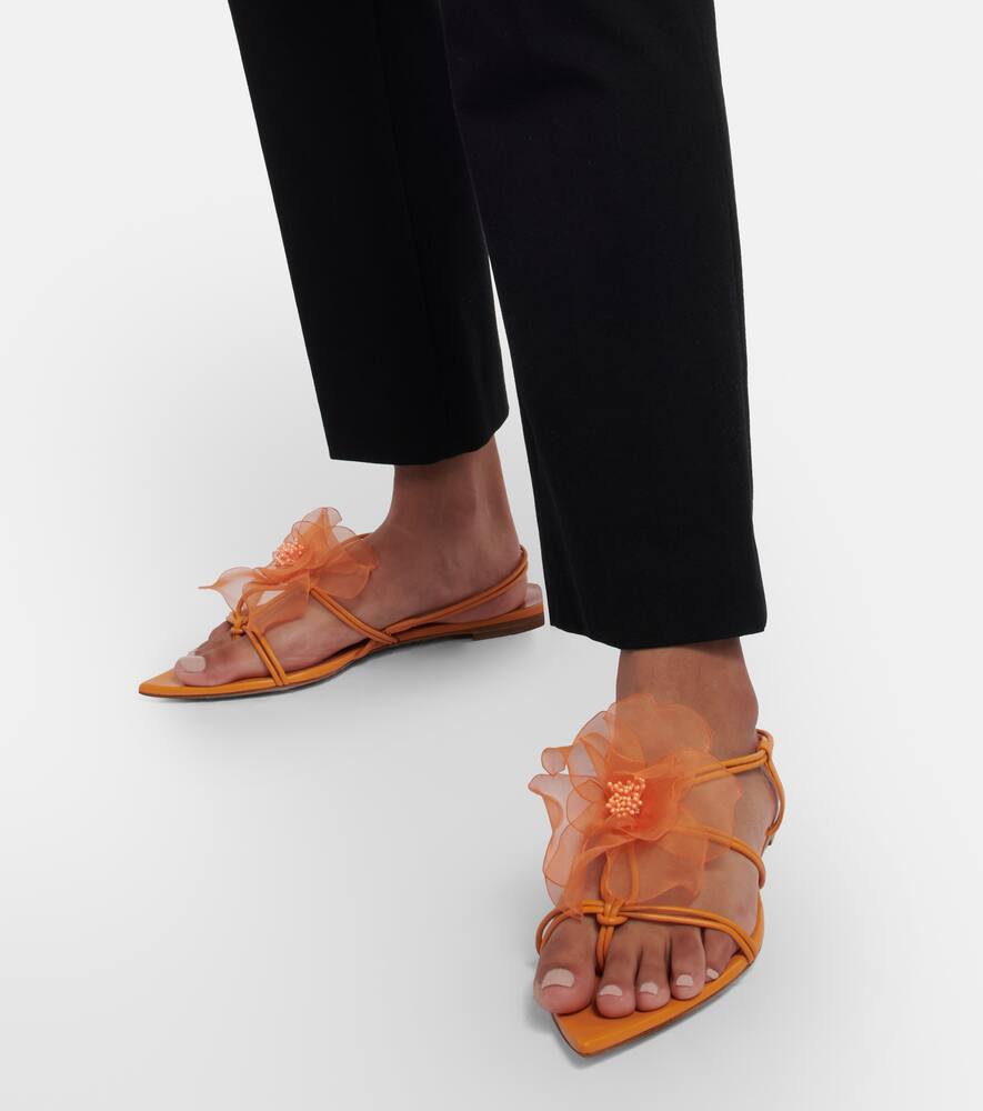 Nensi Dojaka Appliqu√É¬© leather thong sandals