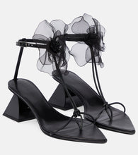Nensi Dojaka Appliqu√É¬© leather thong sandals