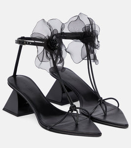 Nensi Dojaka Appliqu√É¬© leather thong sandals
