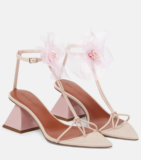 Nensi Dojaka Appliqu√É¬© leather thong sandals