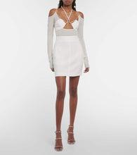 Nensi Dojaka Bridal cutout crêpe minidress