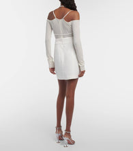 Nensi Dojaka Bridal cutout crêpe minidress
