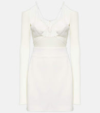 Nensi Dojaka Bridal cutout crêpe minidress