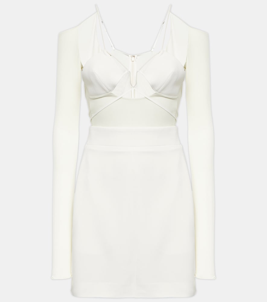 Nensi Dojaka Bridal cutout  minidress. Nensi Dojaka 新娘镂空迷你裙