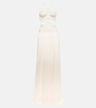 Nensi Dojaka Bridal cutout silk chiffon gown. Nensi Dojaka 新娘镂空真丝雪纺礼服