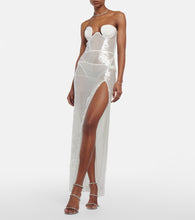 Nensi Dojaka Bridal sequined gown