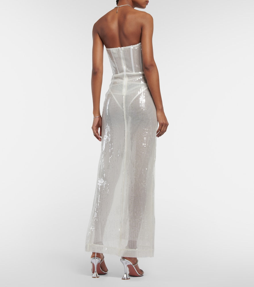 Nensi Dojaka Bridal sequined gown