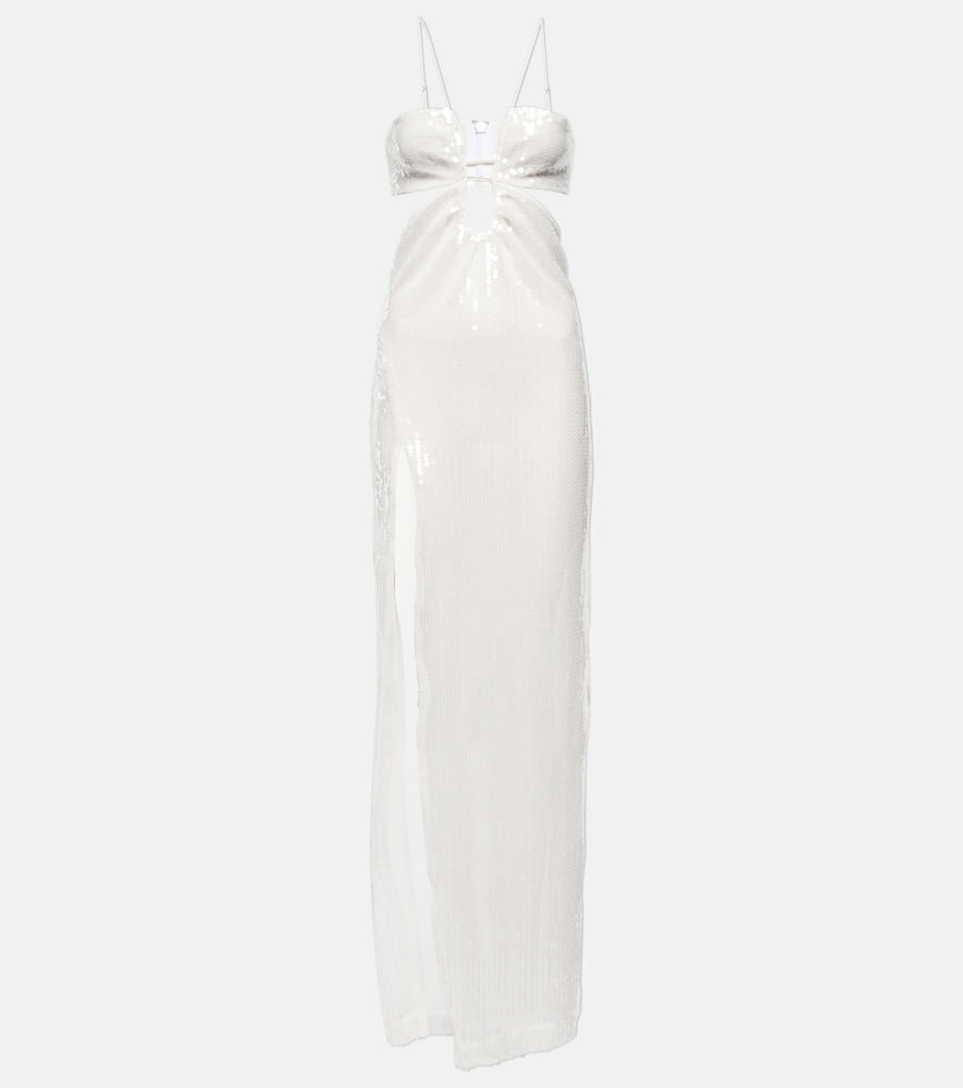 Nensi Dojaka Bridal sequined tulle gown. Nensi Dojaka 亮片薄纱婚纱