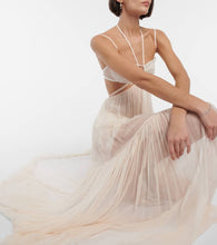 Nensi Dojaka Bridal silk chiffon gown