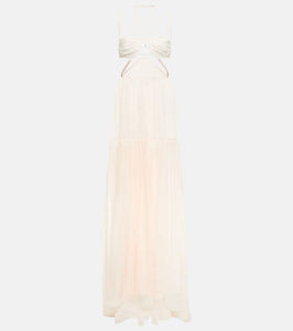 Nensi Dojaka Bridal silk chiffon gown
