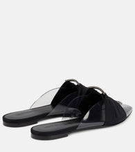 Nensi Dojaka Crystal-embellished flat PVC slippers