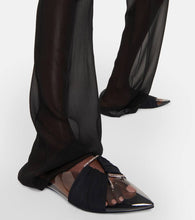 Nensi Dojaka Crystal-embellished flat PVC slippers