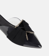 Nensi Dojaka Crystal-embellished flat PVC slippers