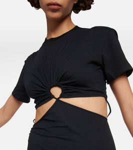 Nensi Dojaka Cutout cotton jersey T-shirt dress