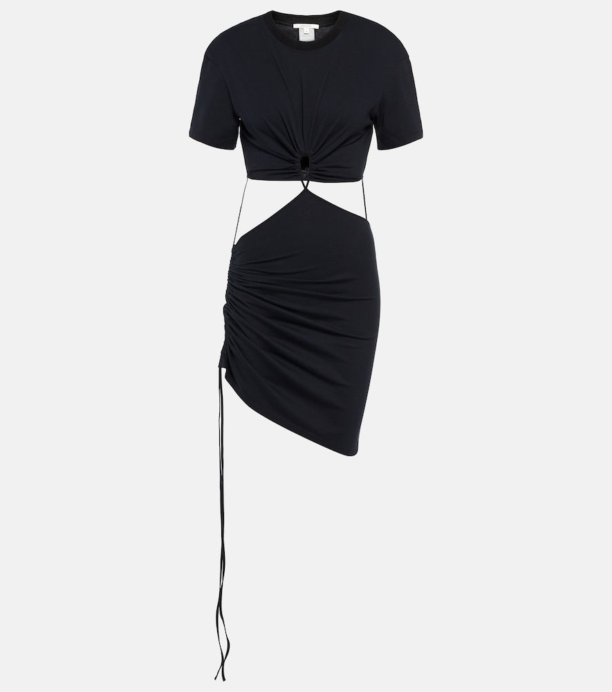 Nensi Dojaka Cutout cotton jersey T-shirt dress. Nensi Dojaka 挖剪棉质平纹针织 T 恤连衣裙