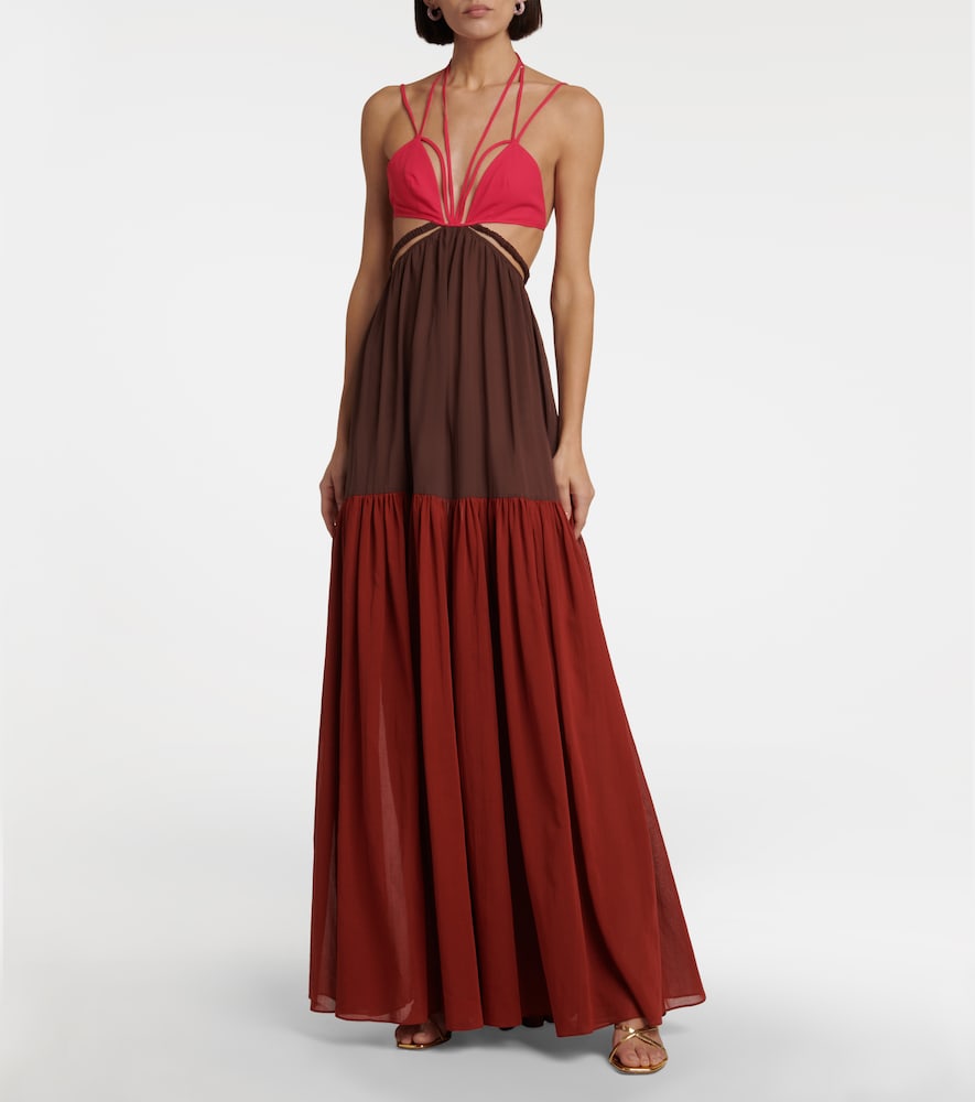 Nensi Dojaka Cutout cotton maxi dress