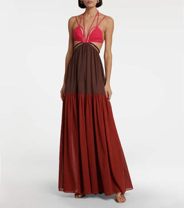 Nensi Dojaka Cutout cotton maxi dress