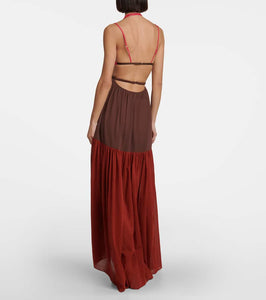 Nensi Dojaka Cutout cotton maxi dress