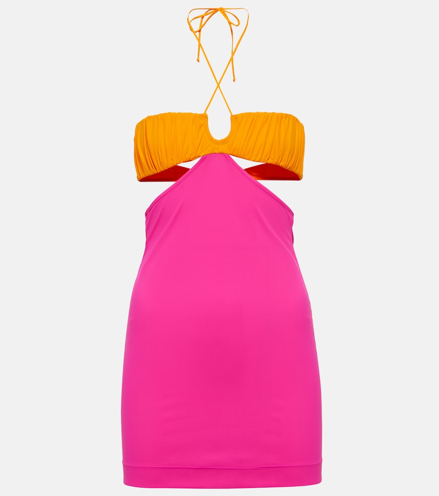 Nensi Dojaka Cutout cotton minidress. Nensi Dojaka 镂空棉质迷你连衣裙
