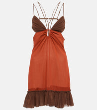 Nensi Dojaka Cutout cotton minidress. Nensi Dojaka 镂空棉质迷你连衣裙