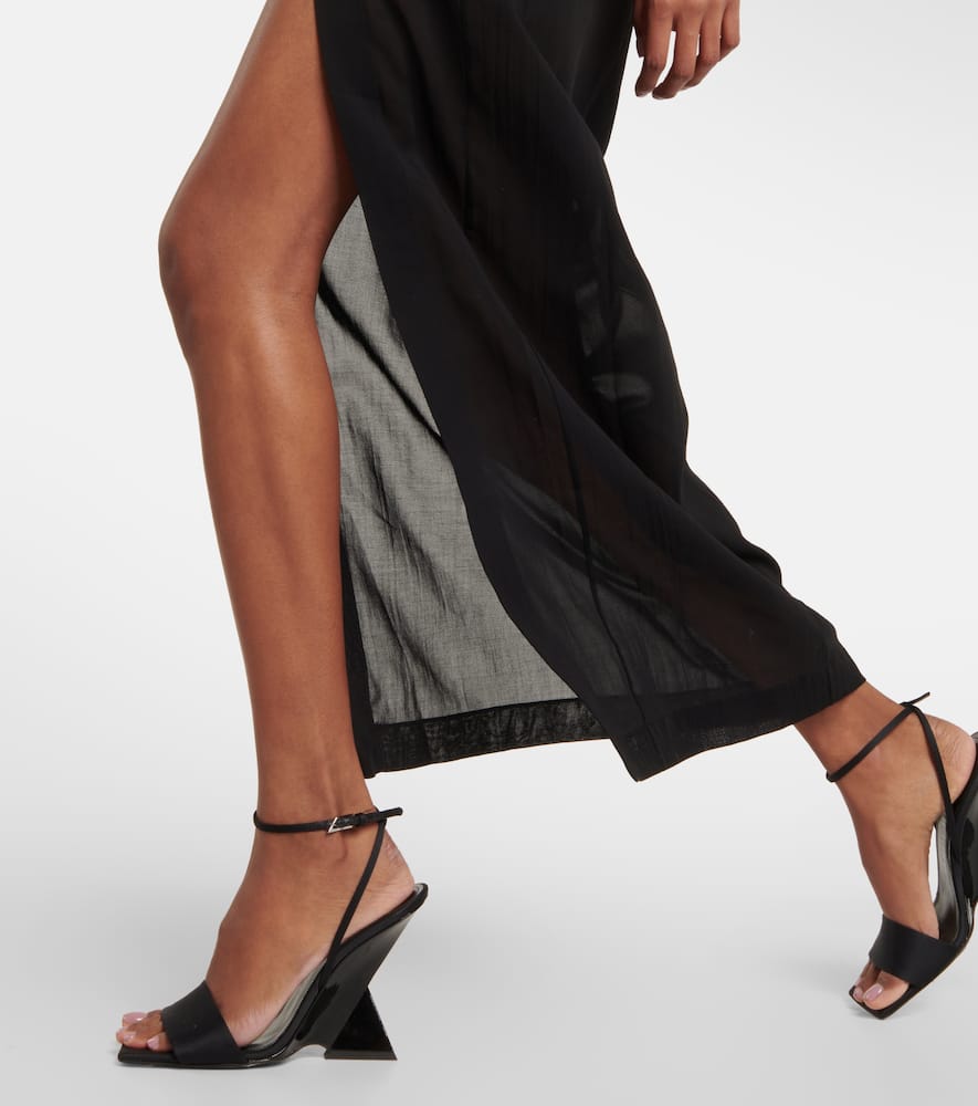Nensi Dojaka Cutout halterneck cotton gown
