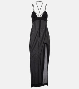 Nensi Dojaka Cutout halterneck cotton gown