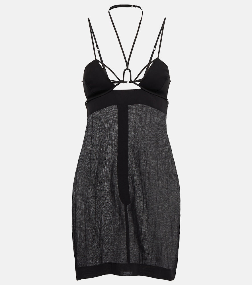 Nensi Dojaka Cutout halterneck cotton minidress. Nensi Dojaka 露背吊带棉质迷你连衣裙