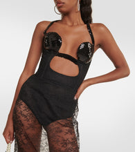 Nensi Dojaka Cutout sequined lace-trimmed gown