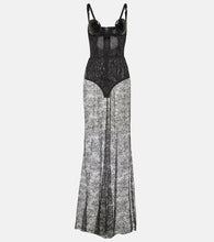 Nensi Dojaka Cutout sequined lace-trimmed gown