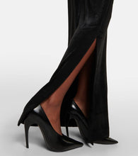 Nensi Dojaka Cutout velvet maxi dress