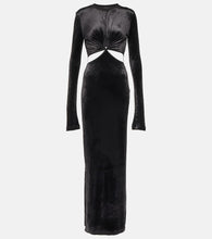 Nensi Dojaka Cutout velvet maxi dress