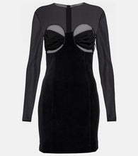 Nensi Dojaka Cutout velvet minidress